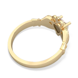 Opal Claddagh 14K Yellow Gold ring R2370