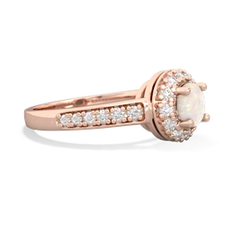 Opal Diamond Halo 14K Rose Gold ring R5370