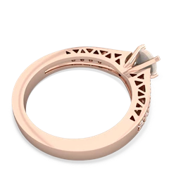 Opal Art Deco Engagement 5Mm Round 14K Rose Gold ring R26355RD