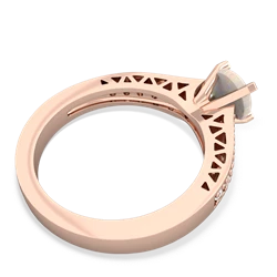 Opal Art Deco Engagement 6Mm Round 14K Rose Gold ring R26356RD