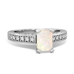 matching engagment rings - Art Deco Engagement 7x5mm Emerald-cut