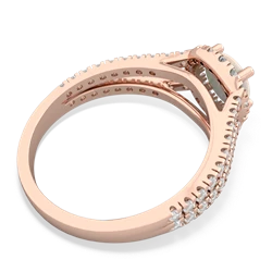 Opal Pave Halo 14K Rose Gold ring R5490