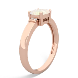 Opal Simply Elegant Cushion 14K Rose Gold ring R2489