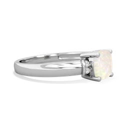 Opal Simply Elegant Cushion 14K White Gold ring R2489