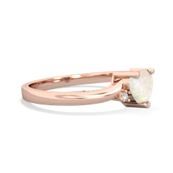 Opal Delicate Heart 14K Rose Gold ring R0203