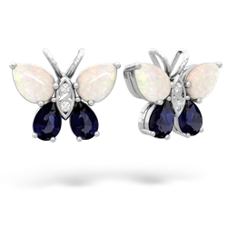 Opal Butterfly 14K White Gold earrings E2215