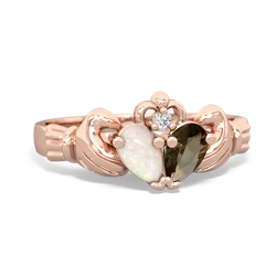 Opal 'Our Heart' Claddagh 14K Rose Gold ring R2388