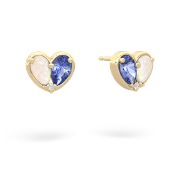 Opal 'Our Heart' 14K Yellow Gold earrings E5072