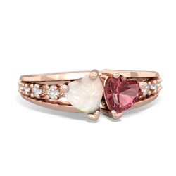 Opal Heart To Heart 14K Rose Gold ring R3342