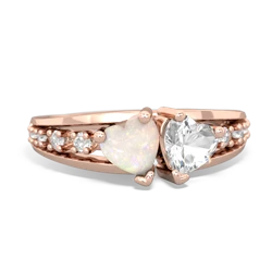 Opal Heart To Heart 14K Rose Gold ring R3342
