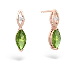 Peridot Marquise Drop 14K Rose Gold earrings E5333