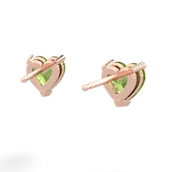 Peridot 6Mm Heart Stud 14K Rose Gold earrings E1862