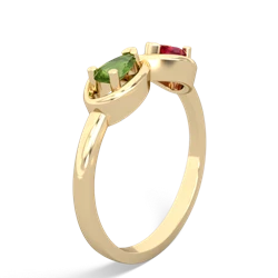 Peridot Infinity 14K Yellow Gold ring R5050