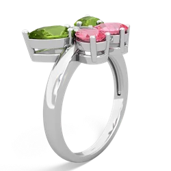 Peridot Butterfly 14K White Gold ring R2215