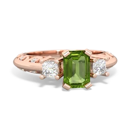 matching engagment rings - Art Deco Diamond 7x5 Emerald-cut Engagement