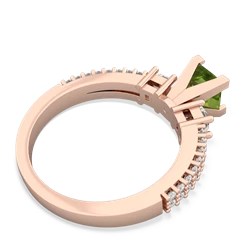 Peridot Classic 5Mm Square Engagement 14K Rose Gold ring R26435SQ