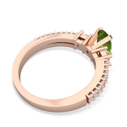 Peridot Classic 7X5mm Oval Engagement 14K Rose Gold ring R26437VL