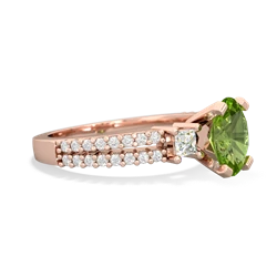 Peridot Classic 8X6mm Oval Engagement 14K Rose Gold ring R26438VL
