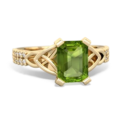 matching engagment rings - Celtic Knot 8x6 Emerald-Cut Engagement