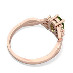 Peridot Victorian Twist 14K Rose Gold ring R2497