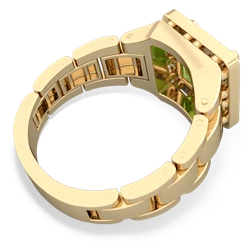 Peridot Men's Watch 14K Yellow Gold ring R0510