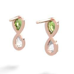 Peridot Infinity 14K Rose Gold earrings E5050