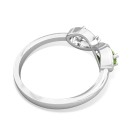 Peridot Infinity 14K White Gold ring R5050