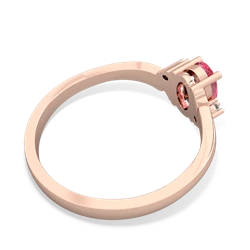 Lab Pink Sapphire Elegant Swirl 14K Rose Gold ring R2173