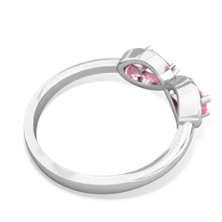 Lab Pink Sapphire Infinity 14K White Gold ring R5050