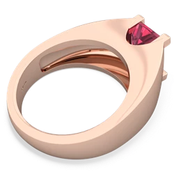 Lab Pink Sapphire Men's 14K Rose Gold ring R1836