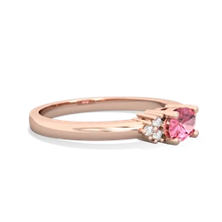 Lab Pink Sapphire Simply Elegant East-West 14K Rose Gold ring R2480
