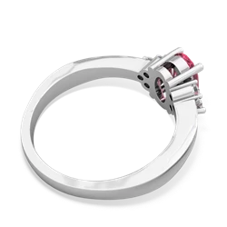 Lab Pink Sapphire Simply Elegant 14K White Gold ring R2113