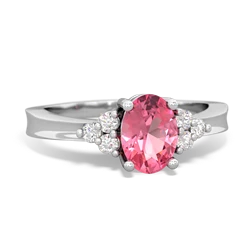 Lab Pink Sapphire Simply Elegant 14K White Gold ring R2113