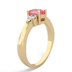 Lab Pink Sapphire Simply Elegant 14K Yellow Gold ring R2113