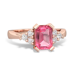Lab Pink Sapphire Timeless Classic 14K Rose Gold ring R2591