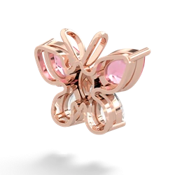 Lab Pink Sapphire Butterfly 14K Rose Gold pendant P2215