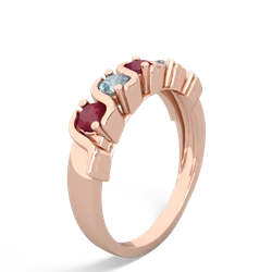 Ruby Anniversary Band 14K Rose Gold ring R2089