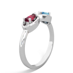 Ruby Infinity 14K White Gold ring R5050
