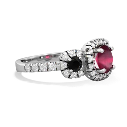 Ruby Regal Halo 14K White Gold ring R5350