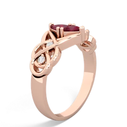 Ruby Keepsake Celtic Knot 14K Rose Gold ring R5300