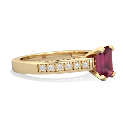 Ruby Art Deco Engagement 7X5mm Emerald-Cut 14K Yellow Gold ring R26357EM