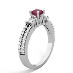 Ruby Classic 5Mm Round Engagement 14K White Gold ring R26435RD