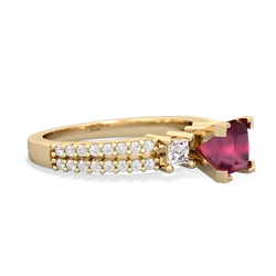 Ruby Classic 5Mm Square Engagement 14K Yellow Gold ring R26435SQ