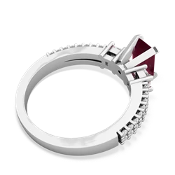 Ruby Classic 7X5mm Emerald-Cut Engagement 14K White Gold ring R26437EM