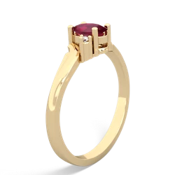 Ruby Elegant Swirl 14K Yellow Gold ring R2173