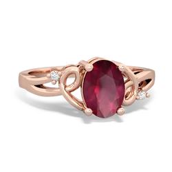 Ruby Swirls 14K Rose Gold ring R2347