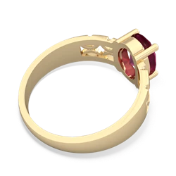 Ruby Art Deco Filigree 14K Yellow Gold ring R2322