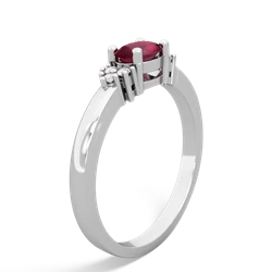 Ruby Simply Elegant East-West 14K White Gold ring R2480