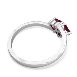 Ruby Sweethearts 14K White Gold ring R5260