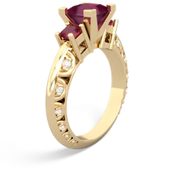Garnet Eternal Embrace Engagement 14K Yellow Gold ring C2001